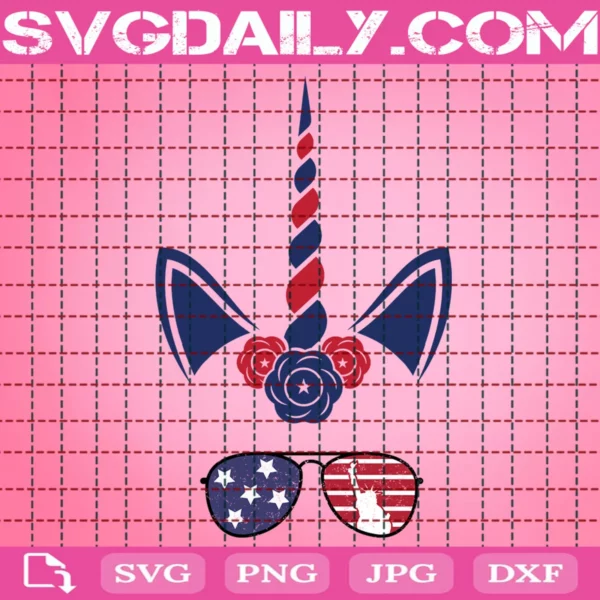 4Th Of July Unicorn Svg