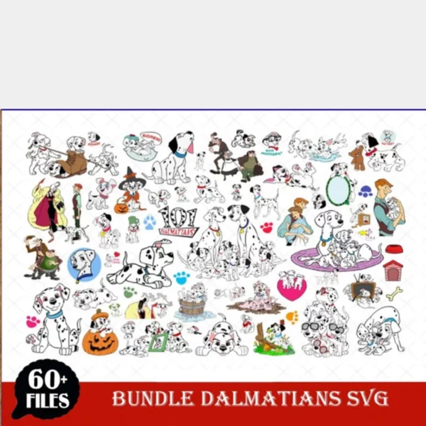 60+ Files One Hundred And One Dalmatians Svg Bundle