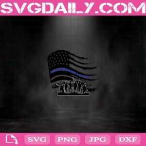 America Flag Police Svg