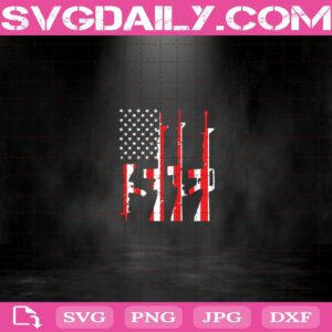 American Flag Gun Svg