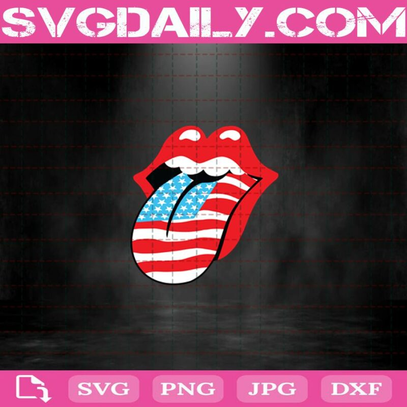 American Flag Tongue Svg - Daily Free Premium Svg Files