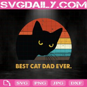 Best Cat Dad Ever Svg