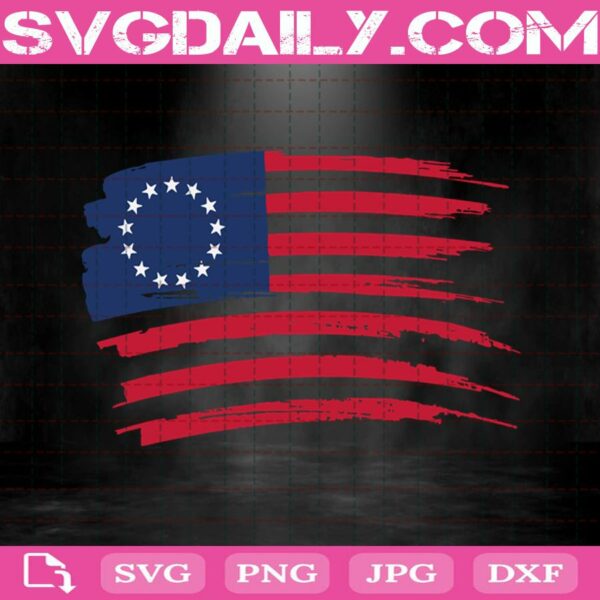 Distressed American flag svg free