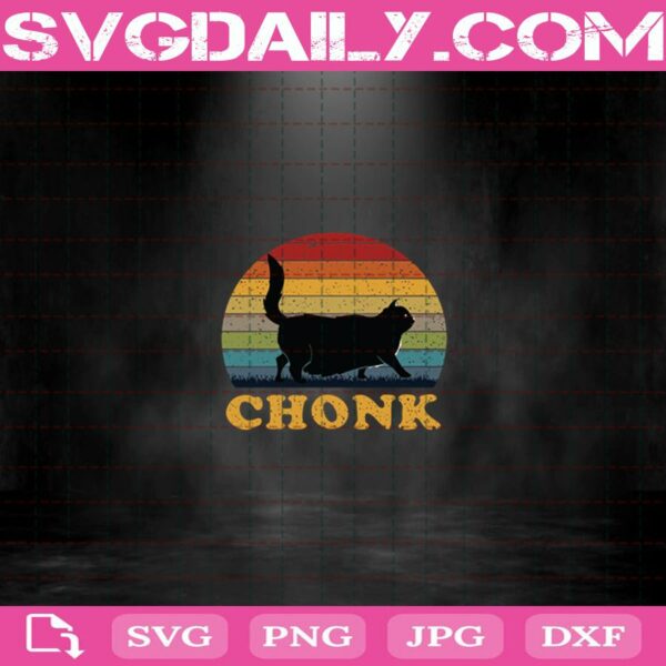 Chonk Funny Black Cat Svg