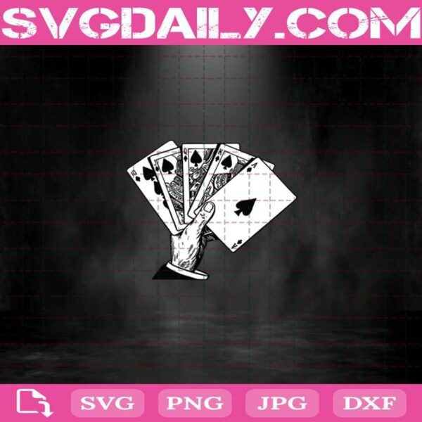 Hand Of Spades Playing Cards Svg