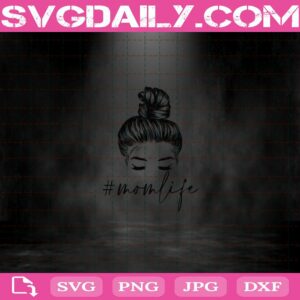 Messy Bun Hair Svg