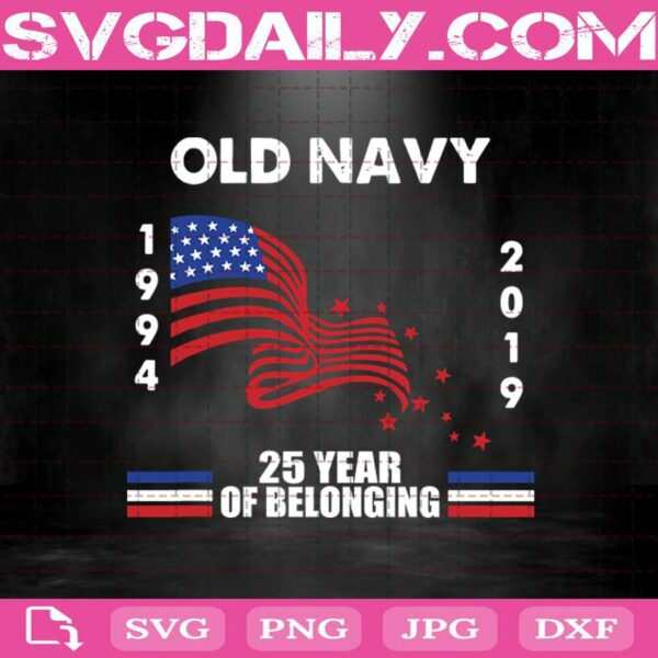 Old Navy 25 Year Of Belonging Purple Flag Premium Svg Png Dxf Eps Cut File Instant Download