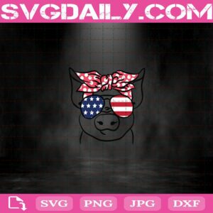 Pig America Flag Svg
