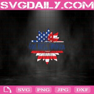 Sunflower God Bless America Usa Svg