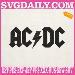 ACDC Band Embroidery Design