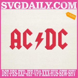 ACDC Band Logo Embroidery Design