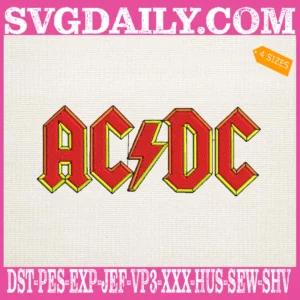 ACDC Band Logo Embroidery Design