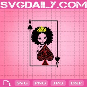 Ace Of Spades Peekaboo Girl Svg