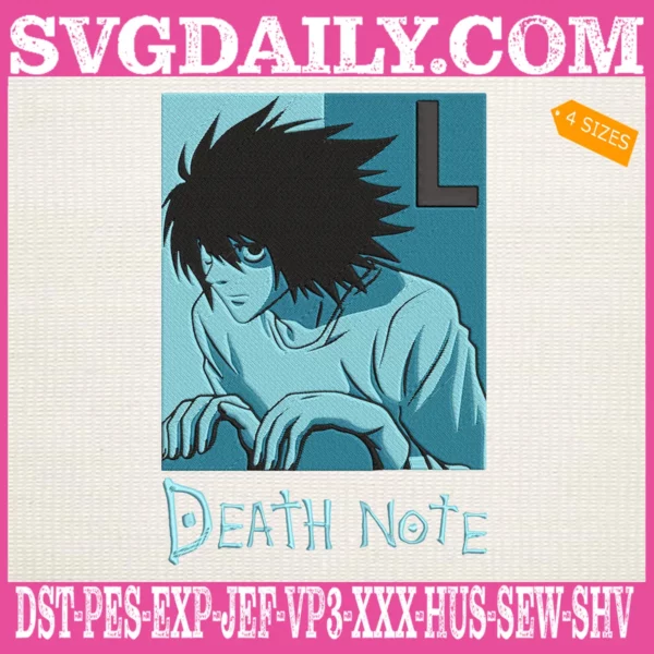 Adesivo Death Note Embroidery Design