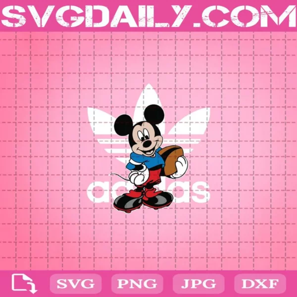 Adidas Rugby Mickey Mouse Unisex Svg