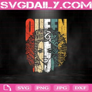 African American For Educated Strong Black Woman Queen Svg