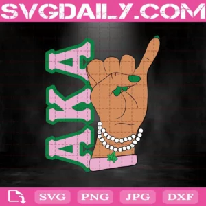 Aka Hand Svg, Aka Pink And Green Hand Sign Kappa Aka Sorority Hand Sign Svg