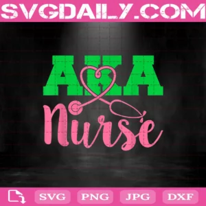 Aka Nurse Svg, Pretty Girl Educated Black Nurse Aka Svg