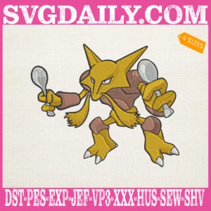 Alakazam Pokemon Embroidery Design