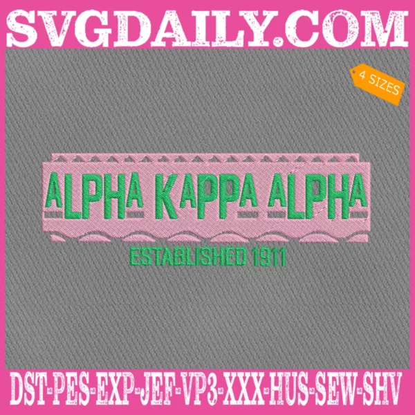 Alpha Kappa Alpha Embroidery Files