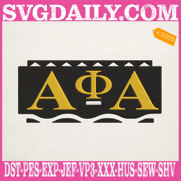 Alpha Phi Alpha Embroidery Files
