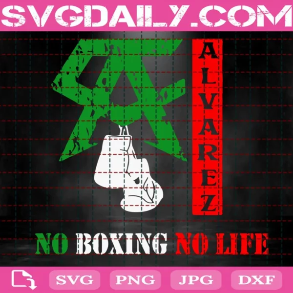 Alvarez No Boxing No Life Black Svg