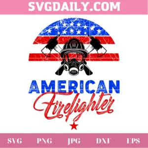 American Firefighter Flag Svg