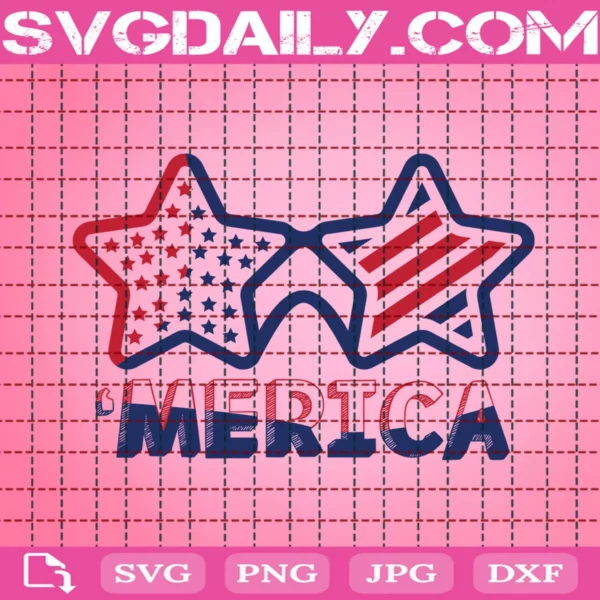 American Flag Star Svg