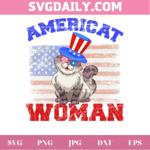 Americat Woman Svg