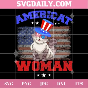 Americat Woman Svg Invert