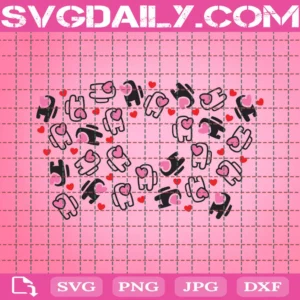 Among Us Love Full Wrap Starbucks Svg