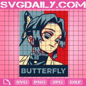 Anime Butterfly Girl Svg