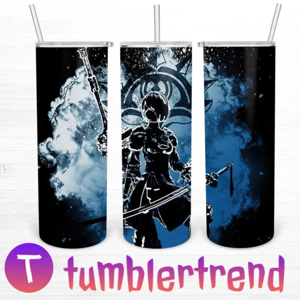 Anime Girl With Katana 20oz Tumbler Skinny