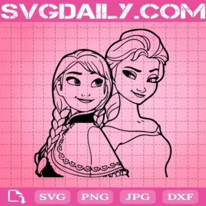 Anna And Elsa Svg