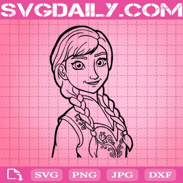 Anna Frozen Svg, Anna Princess Svg