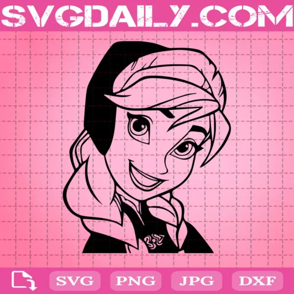 Anna Frozen Svg, Anna Princess Svg