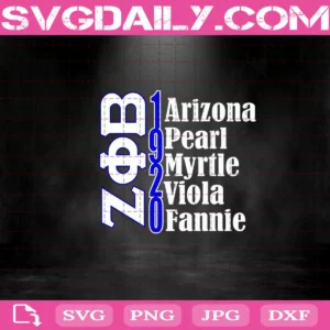 Arizona Pearl Myrtle Viola Fannic Svg