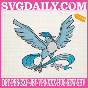 Articuno Pokemon Embroidery Design