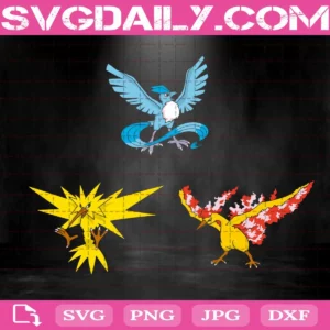 Articuno Zapdos And Moltres Svg