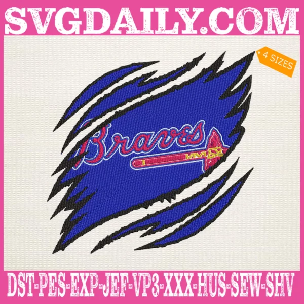 Atlanta Braves Embroidery Design