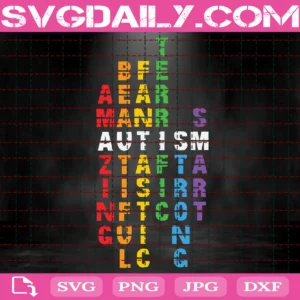 Autism Amazing Beautiful Fantastic Terrific Strong Smart Svg