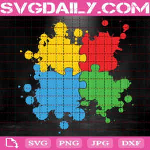 Autism Color Puzzle Svg