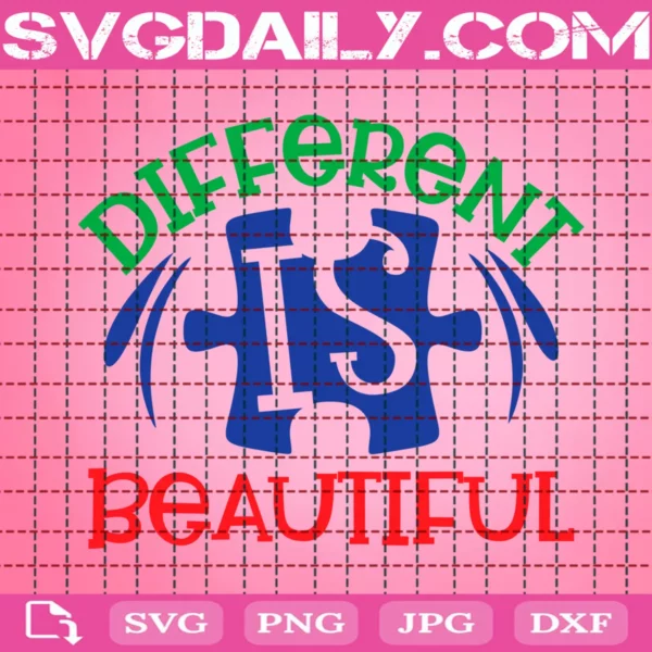 Autism Different Is Beautiful Svg