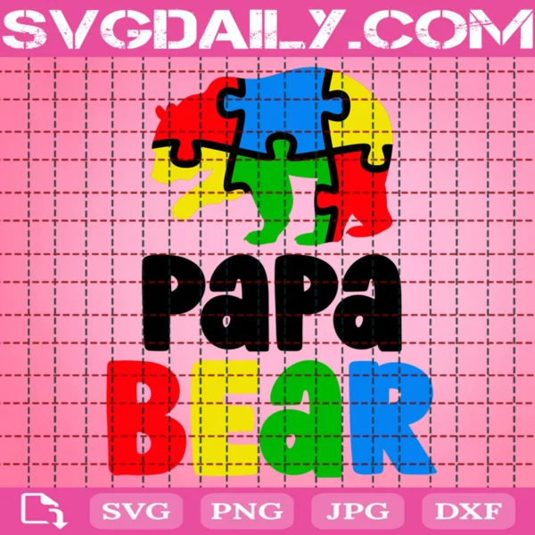 Autism Papa Bear Svg