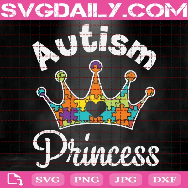 Autism Princess Svg