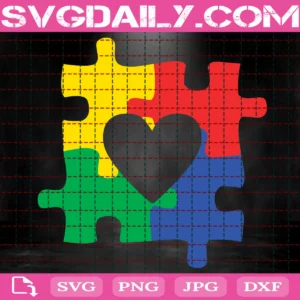 Autism Puzzle Color Svg