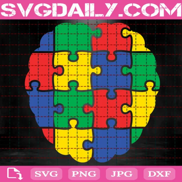 Autism Puzzle Color Svg