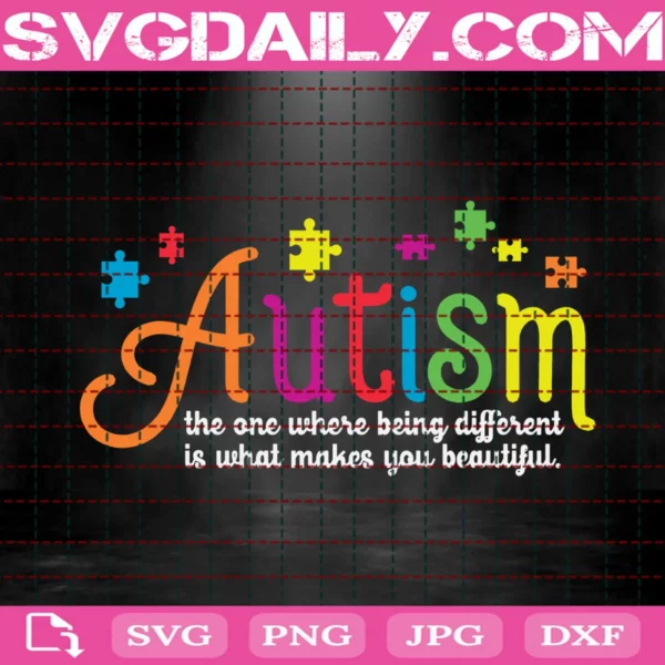 Autism Puzzle Colorful Svg