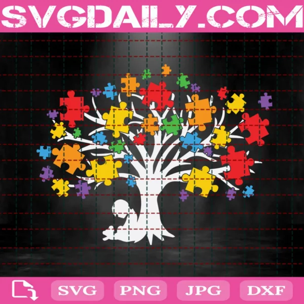 Autism Tree Puzzle Svg