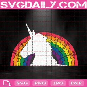 Autism Unicorn Rainbow Svg